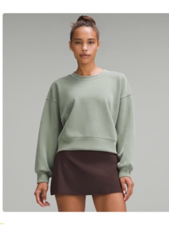 lululemon athletica Tops - lululemon athletica Softstreme Cropped Oversized Crew in Grey Eucalyptus